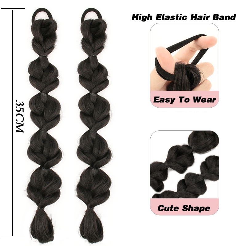 Tóc Đuôi Ngựa Giả Thắt Bím Dễ Thương Dành Cho Nữ