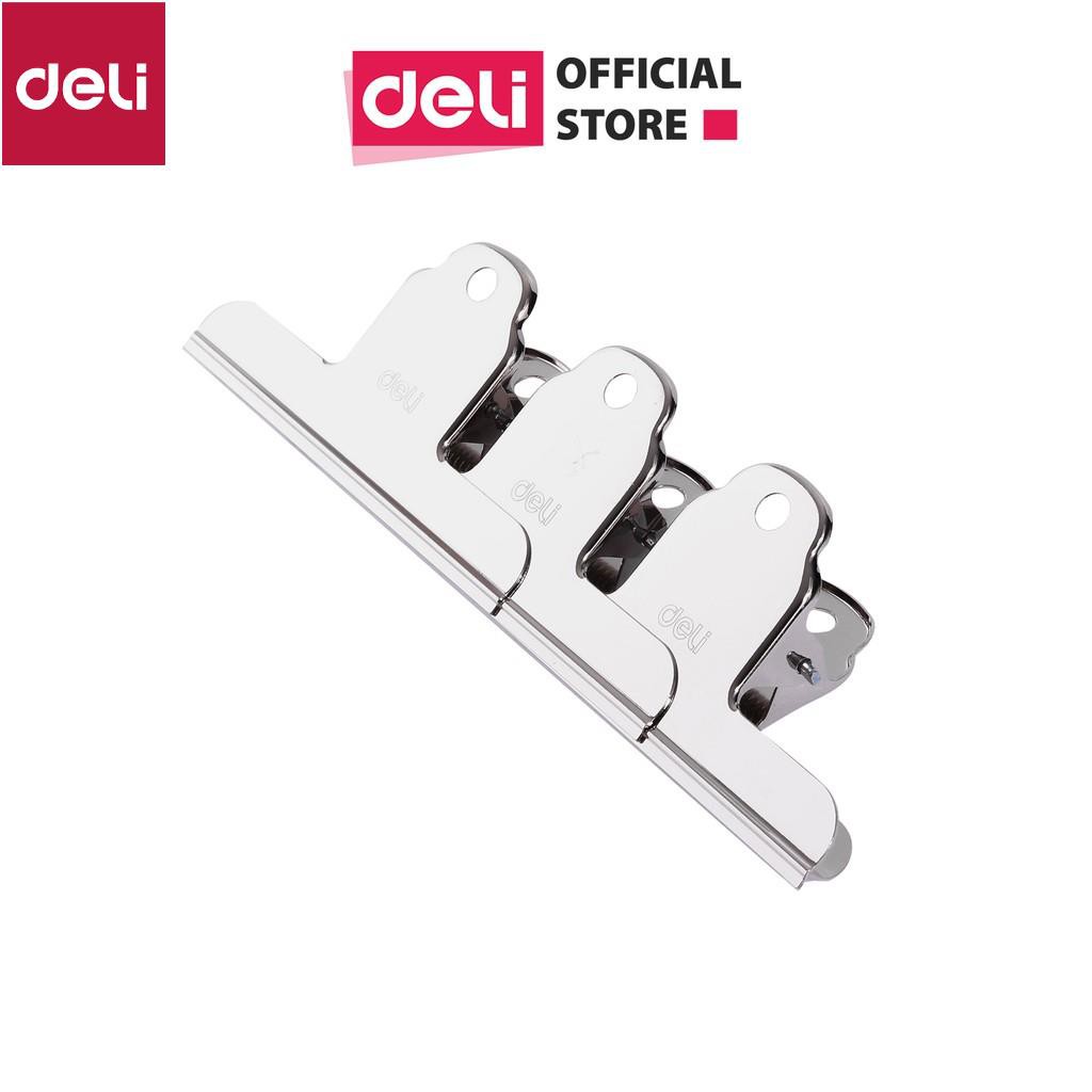 Kẹp kim loại 102mm Deli, Bạc - 3 chiếc/túi - 9532 [Deli]