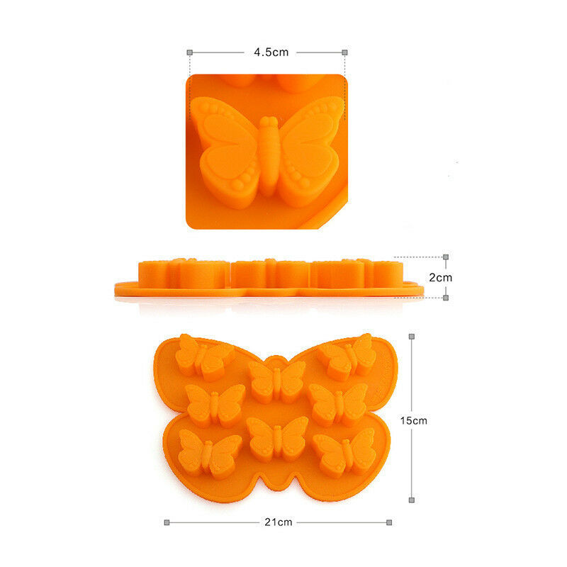 1 Khuôn Làm Bánh, Xà Phòng, Sô Cô La Hình Con Bướm 3D Bằng Silicone