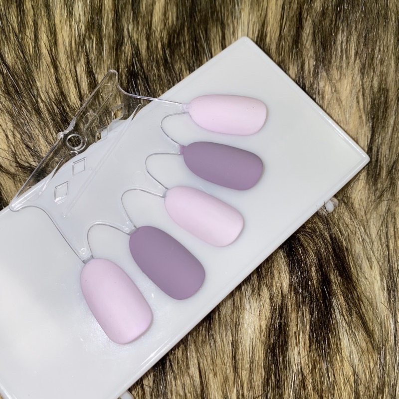 🎀 Nail box , móng up thiết kế , móng up tím trơn