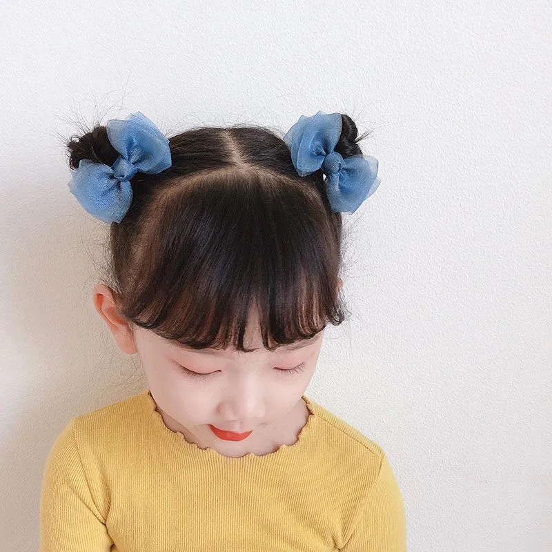 Bộ 2 kẹp tóc thắt nơ xinh xắn dành cho bé gái với nhiều màu tùy chọn