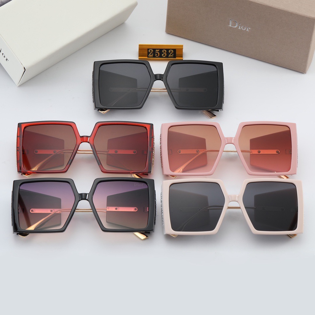DIOR Kính Mát Gọng Vuông Phong Cách Cổ Điển Sang Trọng Dành Cho Nam Nữ 2532