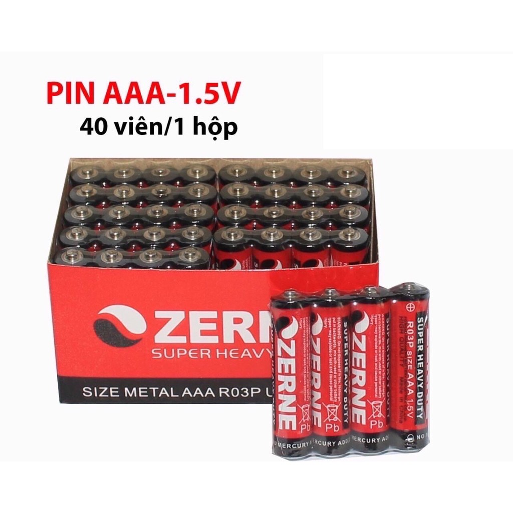 Hộp 40 pin AAA Zerne - 1.5V