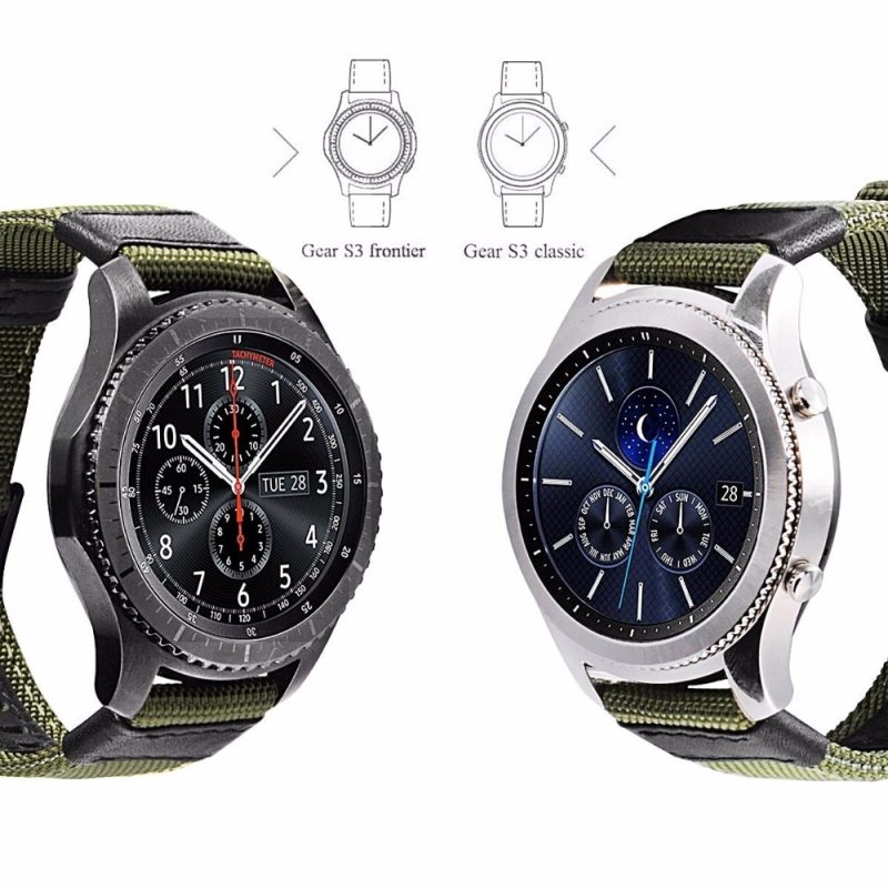 Dây đeo Nylon 20/22mm cho đồng hồ Samsung Gear Sport / Gear S2 Classic/Galaxy Watch 42mm/Active 1 2/3 41mm 22mm