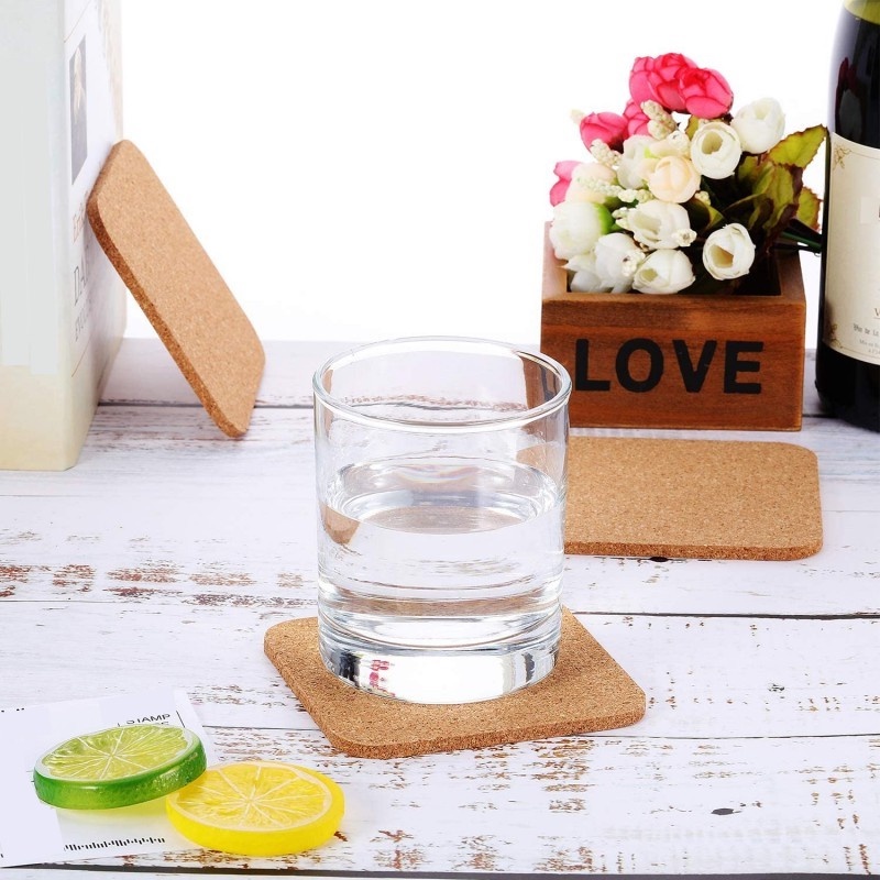 Giá Đỡ Ly Uống Nước Hình Vuông Chống Trượt Bền Bỉ Dành Cho Trang Trí Bàn Ăn