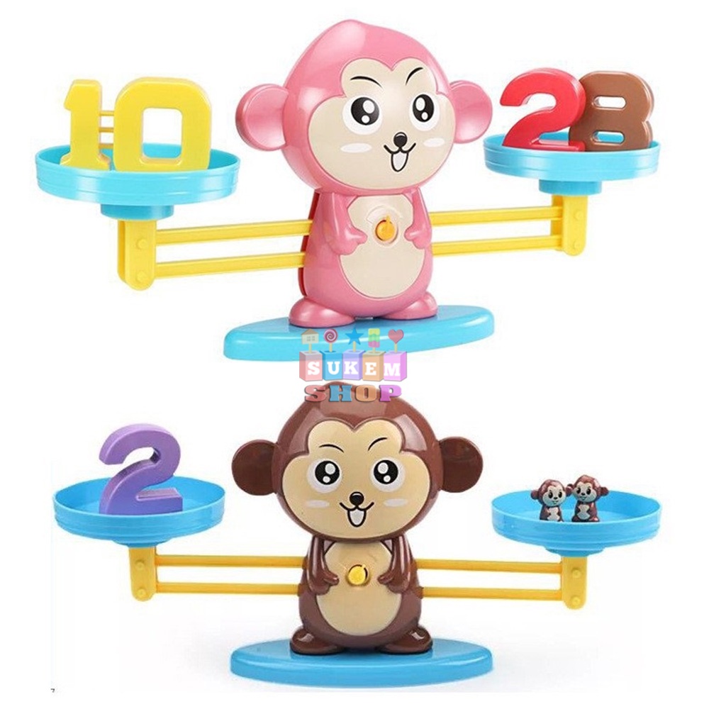 Bộ Đồ Chơi Khỉ Cân Bằng Toán Học  Monkey Balance  Cân Thông Minh giúp Bé Học Số Đếm Và Phép Tính