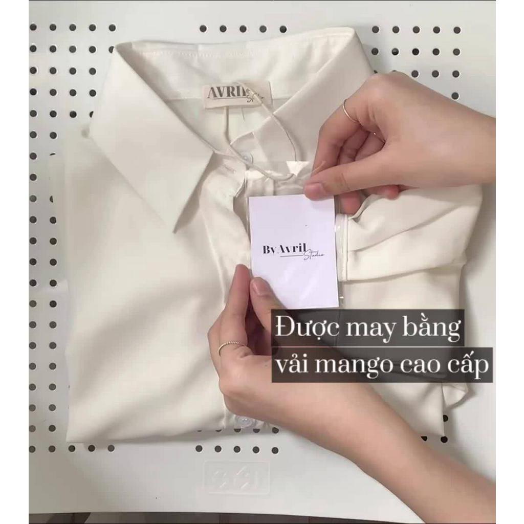 Áo sơ mi nữ màu trắng dài tay form rộng công sở kiểu Hàn Quốc chất mịn AAS441 | BigBuy360 - bigbuy360.vn
