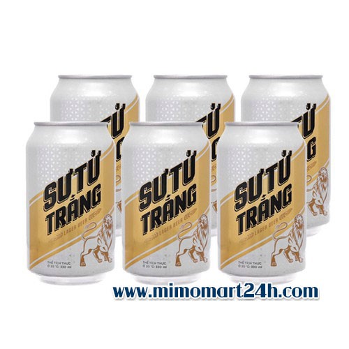 Bia Sư Tử Trắng - Thùng 24 lon x 330ml