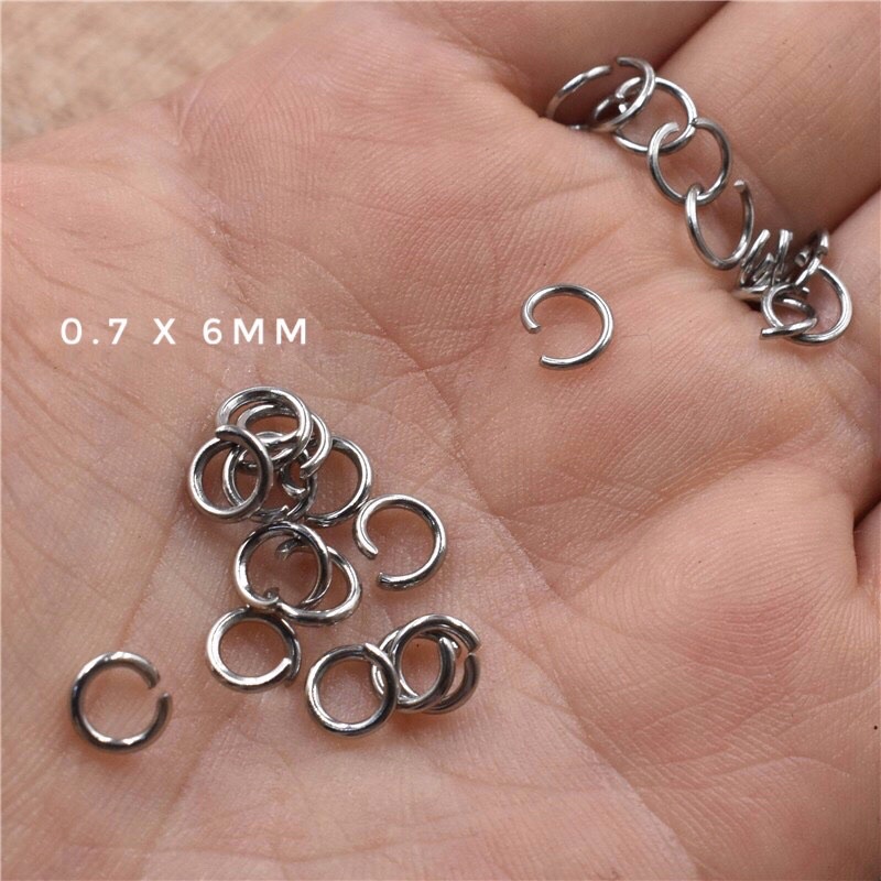 GIÁ BUÔN  10 khoen tròn trắng 5mm - PH498