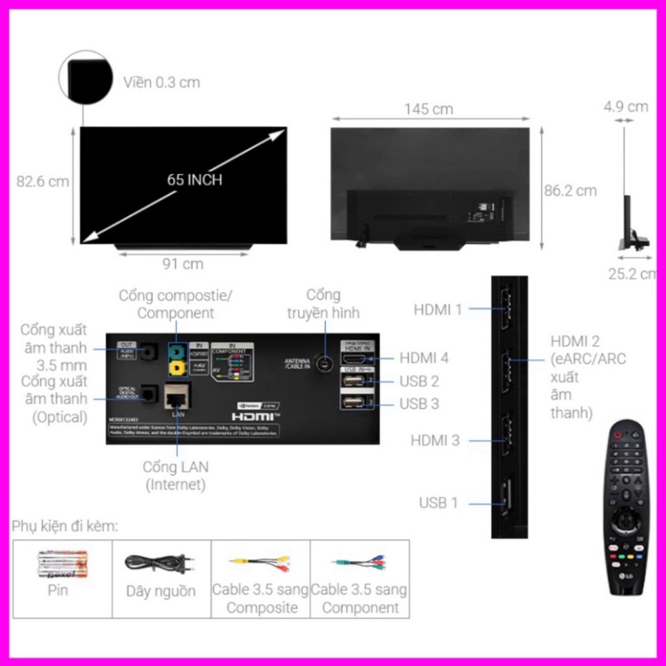 electric - . Smart Tivi OLED LG 4K 65 inch 65CXPTA _lắp đặt toàn quốc _Giao nhanh , lắp đặt miễn phí đầy đủ Uy Tín__