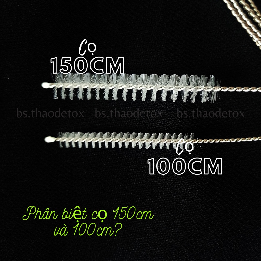 Cọ rửa vệ sinh dây truyền enema, dây cọ ống thí nghiệm, dây hút sữa 100 cm  , bền chắc, đầu lông cọ dễ làm sạch