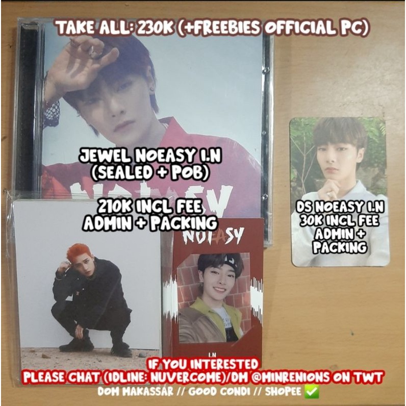 Vỏ Bọc ALBUM I.N PC DS NOEASY Jaongin Của Nhật Bản