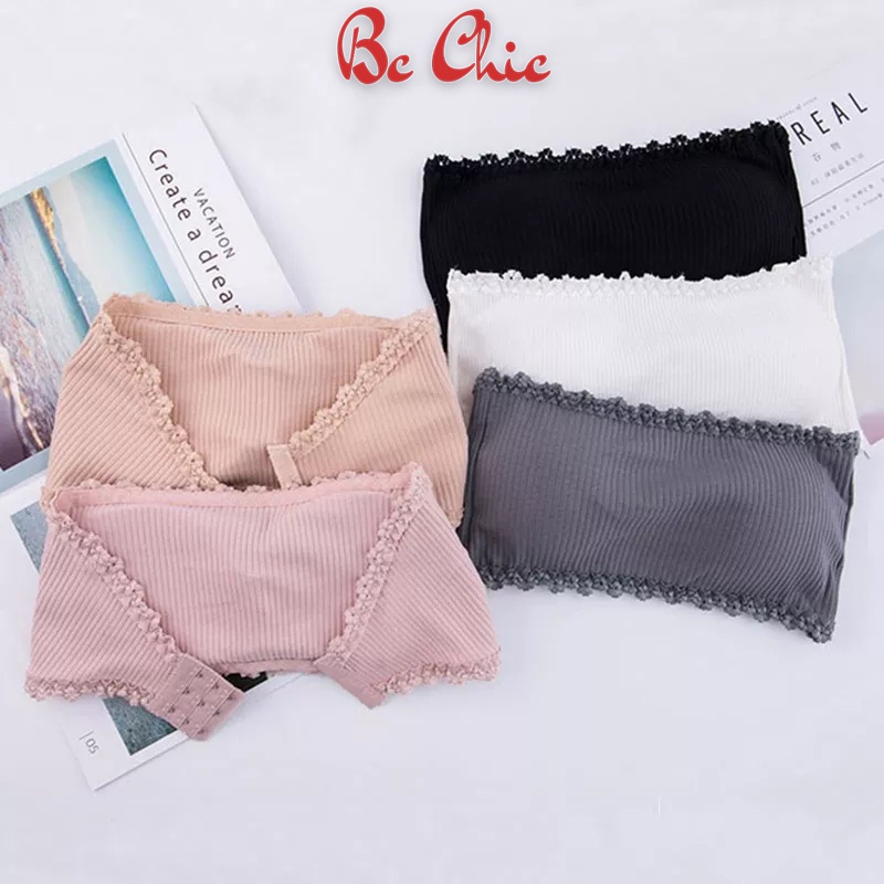 Áo Lót Nữ , Áo Bra Nữ cup ngực không dây phối viền ren điệu đà sexy quyến rũ B636 không dây BC_CHIC LINGERIE