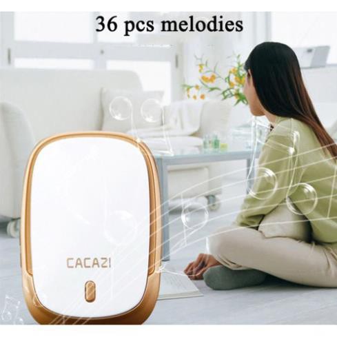 Chuông Cửa Không Dây Thông Minh Cacazi K01, Báo Khách Điều Khiển Từ Xa 300m, Chống Nước Cao Cấp .