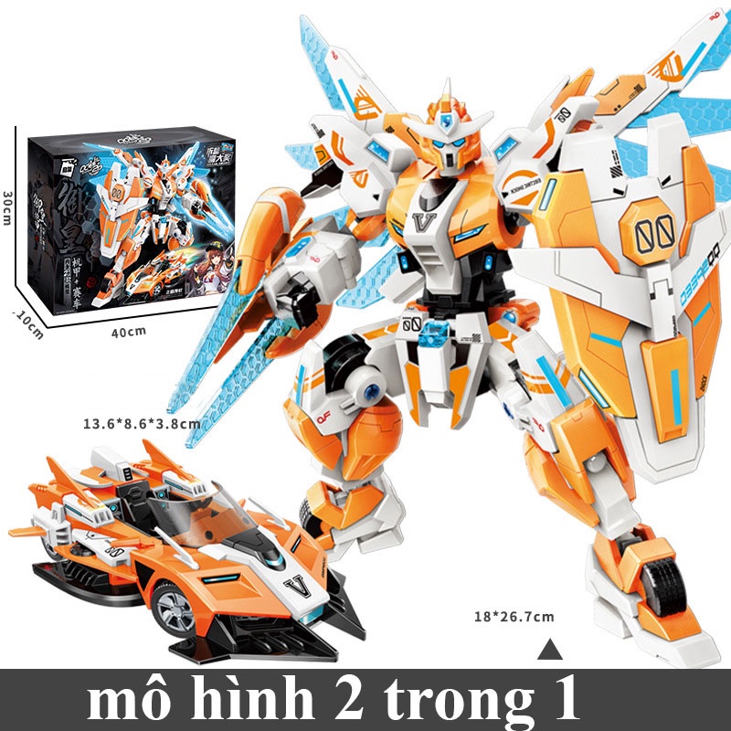 Thú Vương Đại Chiến Bộ đồ chơi lắp ráp Chiến binh Robot Tranformer Biến hình 2 trong 1 Loại Cao Cấp chất liệu nhựa ABS