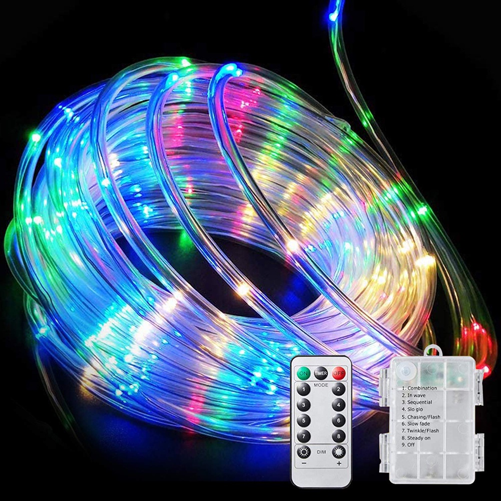Dây Đèn LED 50/100 Bóng Chống Nước Kèm Điều Khiển Từ Xa Tiết Kiệm Năng Lượng Dùng Trang Trí Sân Vườn Tiện Dụng
