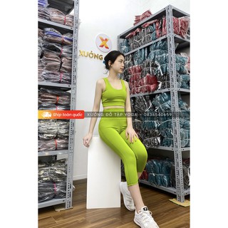 🌸🌸Cam kết ảnh thật 100% 🌸🌸 SET BỘ TẬP Yoga, Gym, Aerobic  - Set tập gym Nữ lửng kiểu lưng đan dây 🌸🌸