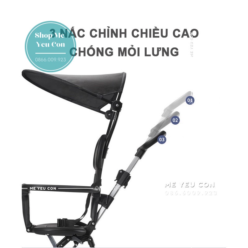 Xe Đẩy Cho Bé Du Lịch, Xe Đẩy Gấp Gọn Đảo 2 Chiều Tiện Lợi Siêu Bền Siêu Đẹp HOT SALE