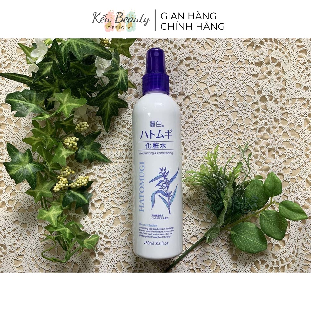 Xịt khoáng dưỡng ẩm làm sáng da Hatomugi Moisturizing &amp; Conditioning The Mist Lotion 250ml