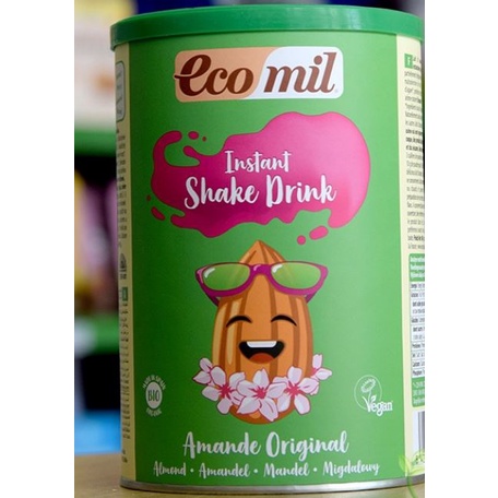 Sữa bột hạnh nhân hữu cơ Ecomil 400gr.  Date 05/2024
