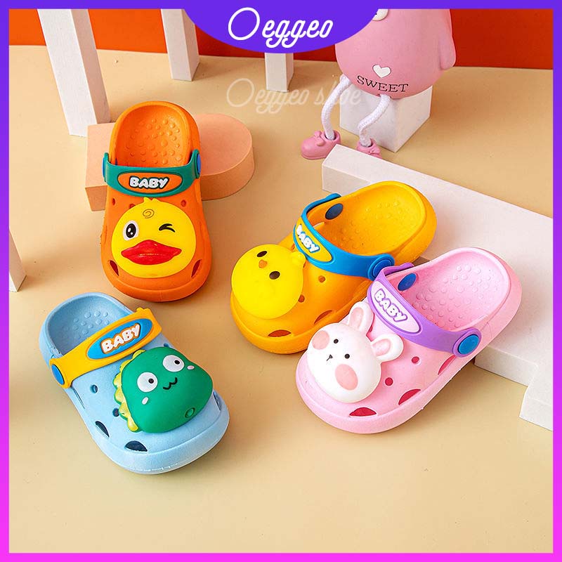 Oeggeo shop Dép Đục Lỗ Ba Chiều Đơn Giản Cho Trẻ Em Hoạt Động Ngoài Trời