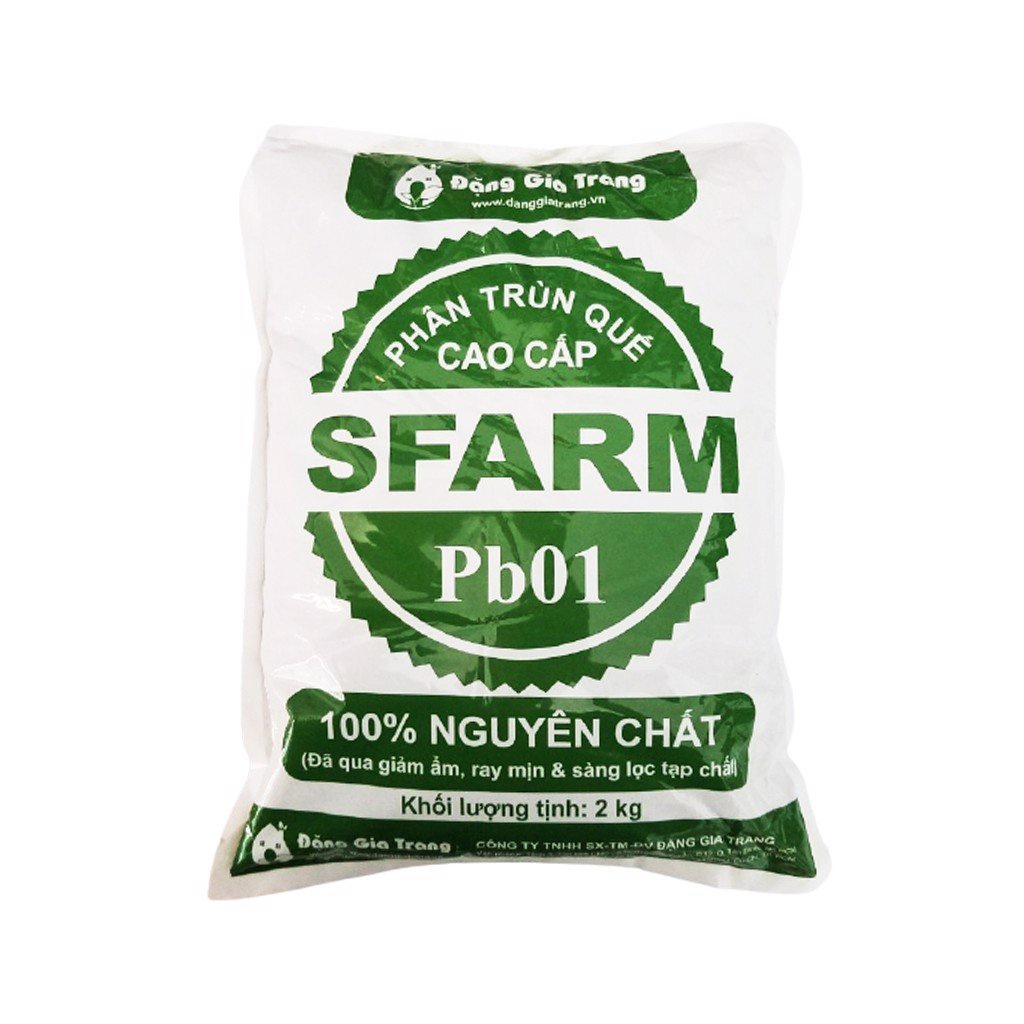 Sfarm Pb01 2kg phân trùn quế Sfarm cải tạo đất trồng cây shopVTNN