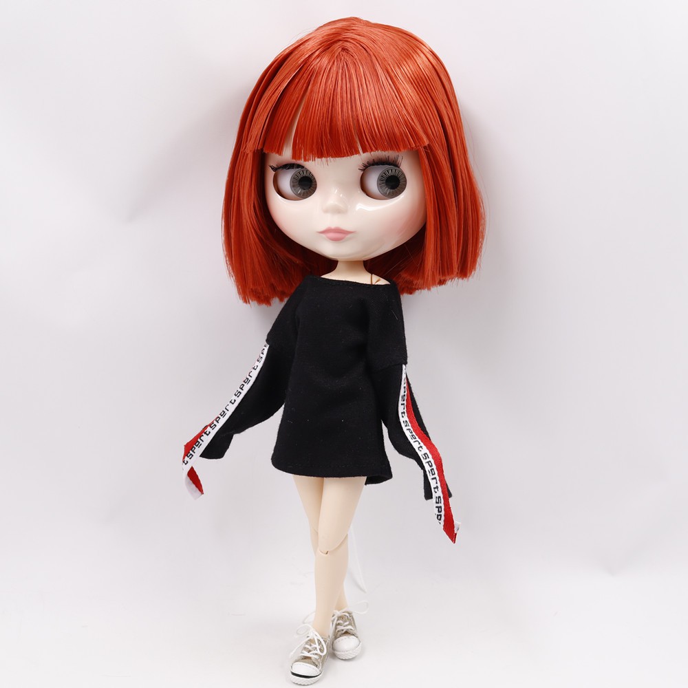Blyth doll white skin glossy face joint body  1/6 BJD special price on sell licca toy gift