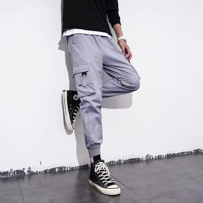 Quần ống rộng phối túi lớn phong cách Hàn Quốc thời trang chất lượng cao cho nam size S-5XL