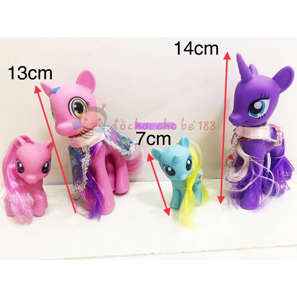 Thiên Thần Ngựa My Little Pony Xinh Đẹp Quyến rũ 14cm Tặng Lược Chải