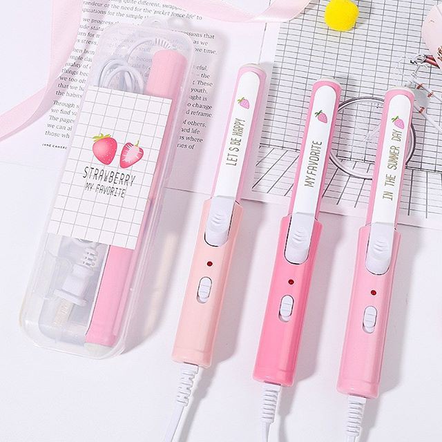 Máy Uốn Tóc Dâu Hồng Và Mắt Ngủ