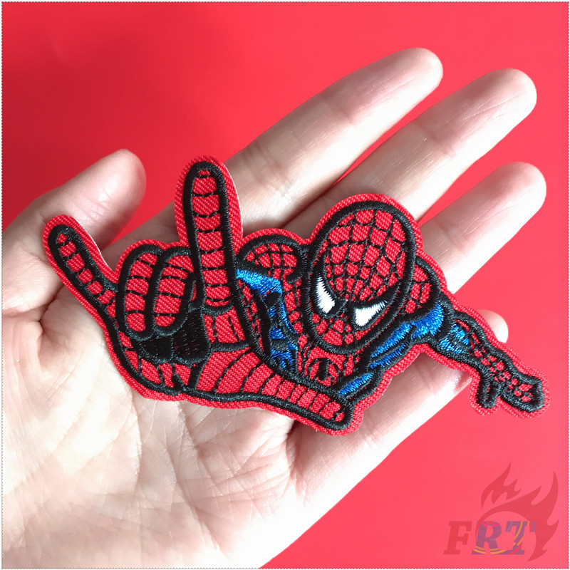 Miếng vá ủi thêu trang trí quần áo hình Người Nhện series 01