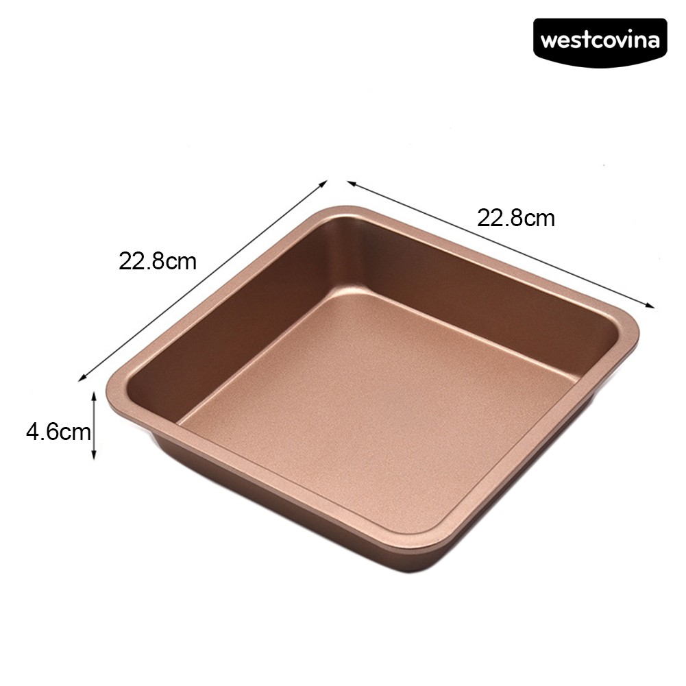 Khuôn Nướng Bánh Hình Vuông Bằng Thép Carbon 8 Inch