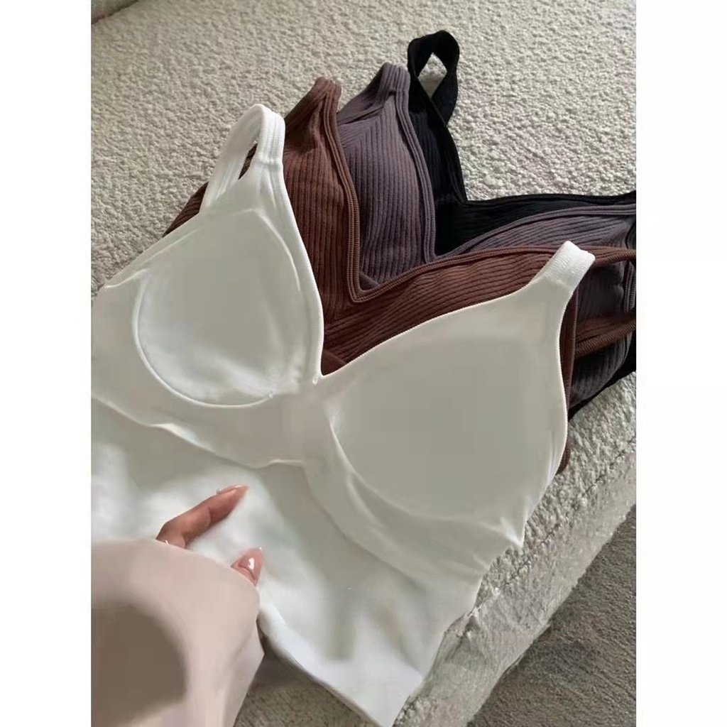 Áo Tank Top Cổ Chữ V Hở Lưng Có Đệm Ngực
