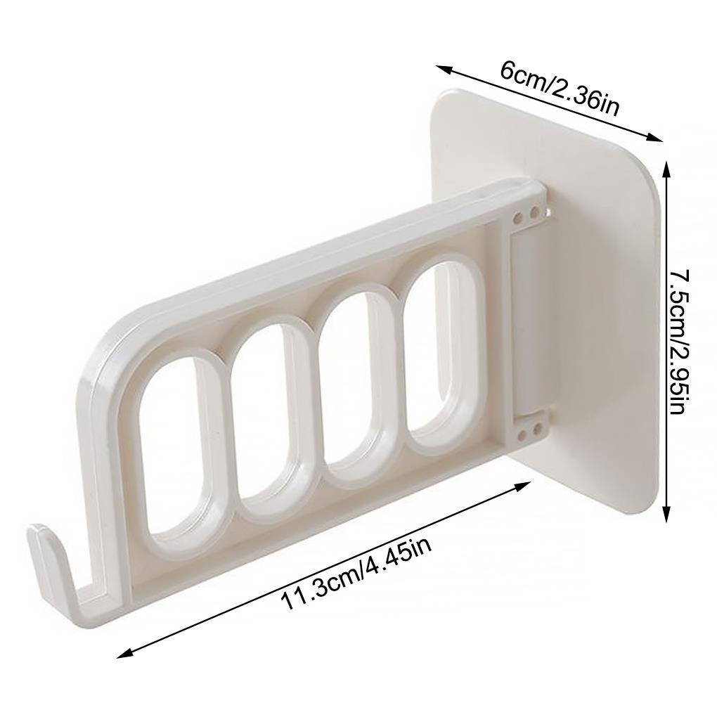 Giá Treo Khăn 4 Ngăn Gắn Tường Có Thể Gấp Gọn Tiện Dụng Cho Phòng Tắm / Ký Túc Xá