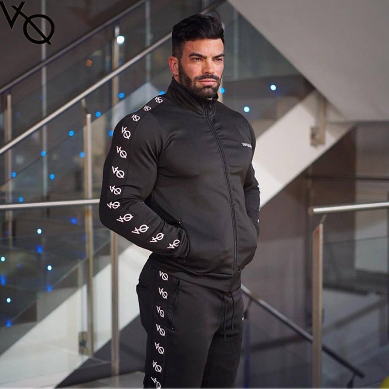 Áo Khoác cotton Thể Thao Phối Khóa Kéo Thời Trang Cho Nam