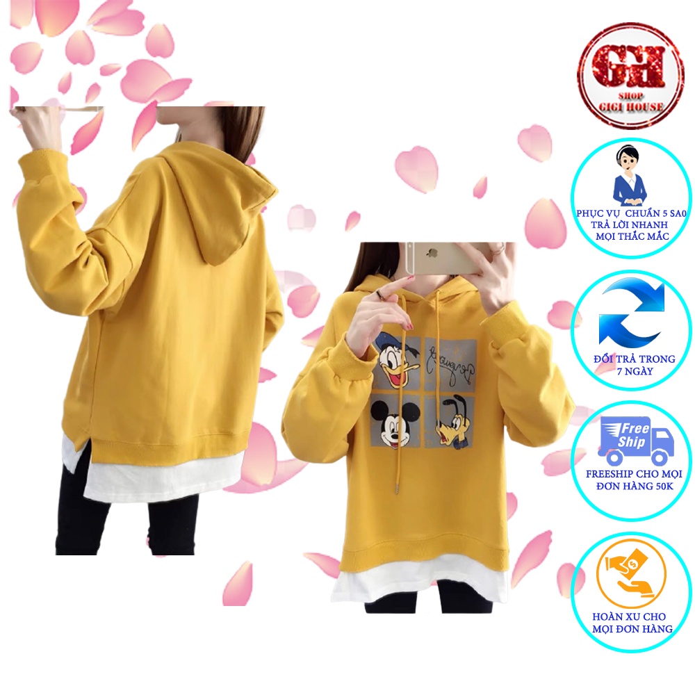 Áo Hoodie Nỉ In Hình 4D Hoạt Hình Siêu Xinh Cực Rõ Unisex Nam, Nữ GiGiHouse - HDINHINHVITCHO