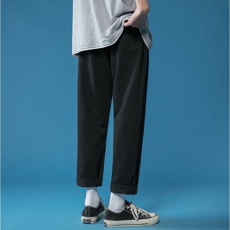 Quần bò ống xuông nam nữ, quần bò đen nam nữ unisex QB-001 | BigBuy360 - bigbuy360.vn