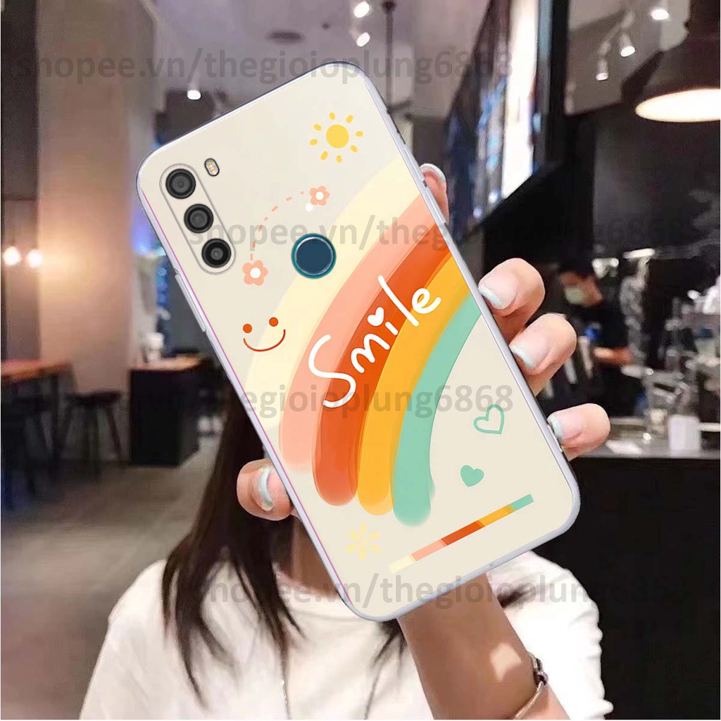 Ốp Vsmart Active 3 in hình cầu vồng happy smile thỏ cute siêu xinh siêu đáng yêu