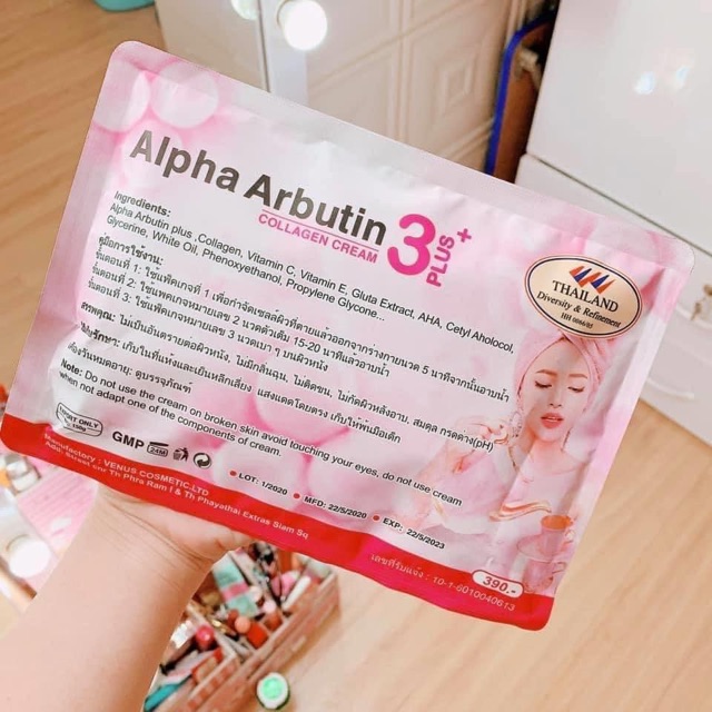 Ủ Trắng Alpha Arbutin Collagen Cream mẫu mới nhất chuẩn Auth