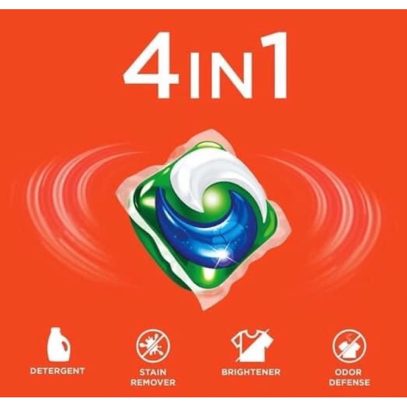 (MỸ MÙI MỚI) Nguyên thùng 104 viên giặt kết hợp nước xả Tide Pods Downy 4 in 1 Hương hoa hồng thơm siêu sang