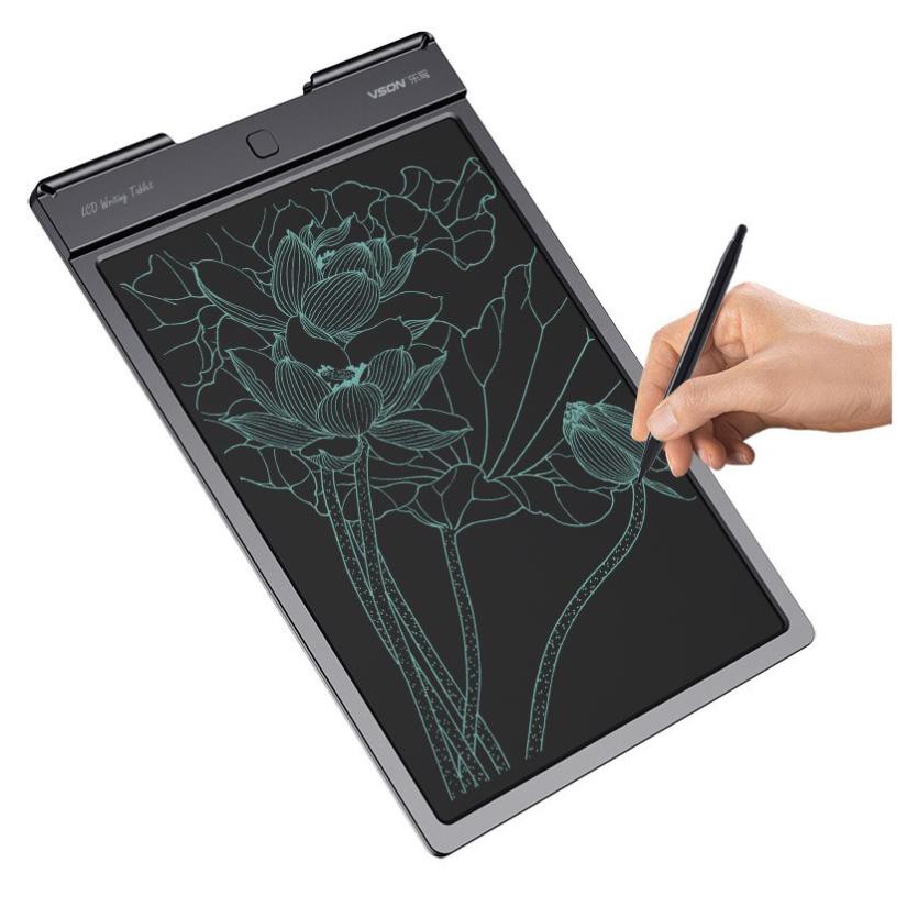 [ Siêu Hot] Bảng viết, vẽ điện tử thông minh VSON 13 inch (cỡ lớn) có nút chống xóa khi viết, nét vẽ rõ và đậm