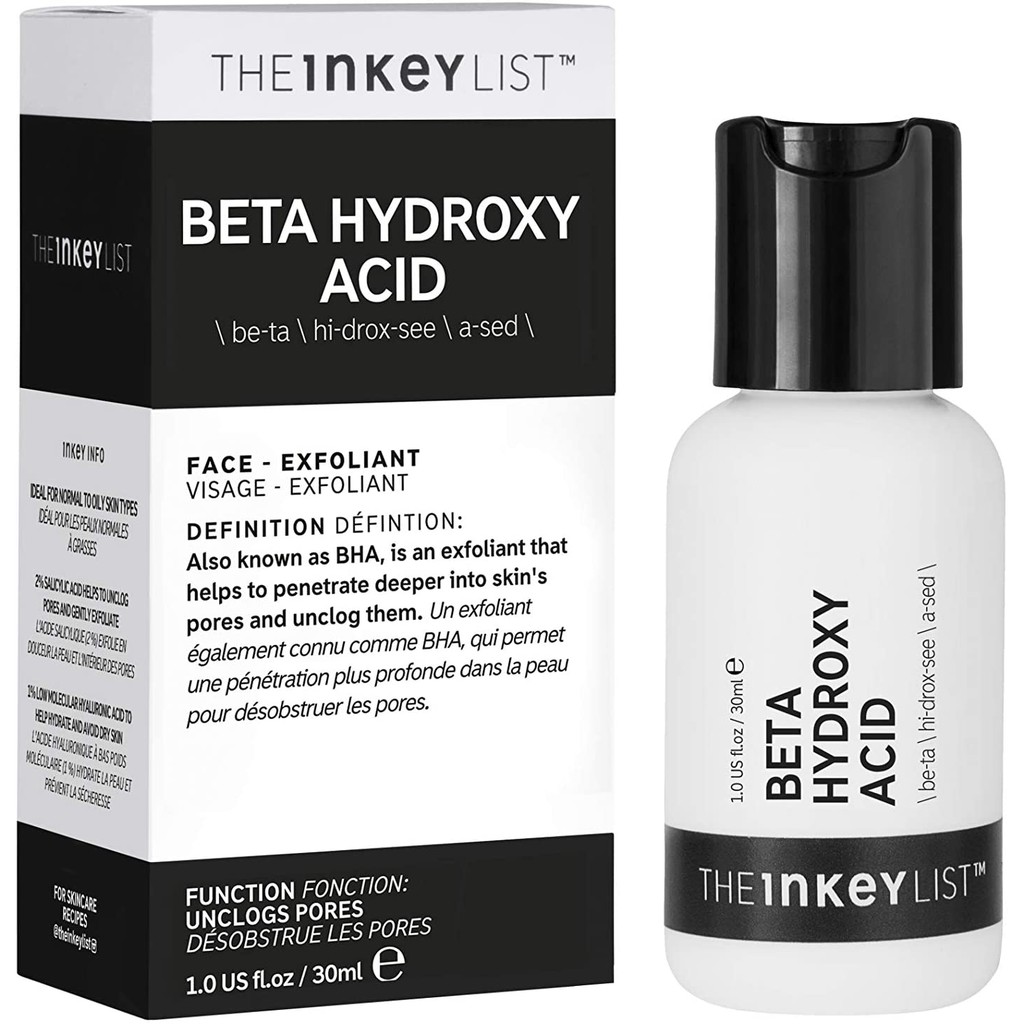 Serum tẩy da chết hoá học The Inkey List Beta Hydroxy Acid 30ml