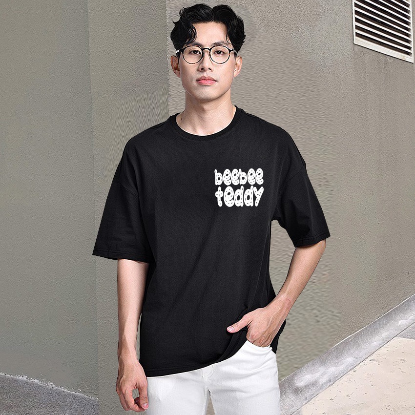 Áo thun in hình BEEBEE  TEDDY LONGTIME NO SEE-TLTNS002 (đen-trắng) 100% COTTON | BigBuy360 - bigbuy360.vn
