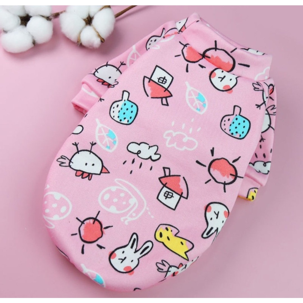 Áo nỉ có tay cho chó mèo, áo poodle 5 size siêu nhỏ, trung, siêu bự- Hàng xuất siêu xịn