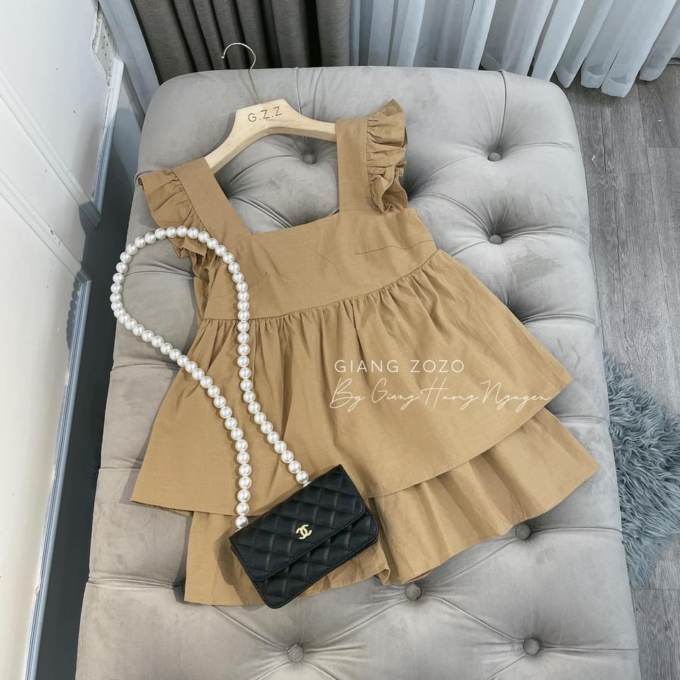 Bộ đũi cánh tiên quần sooc tầng 2 màu xinh xắn | BigBuy360 - bigbuy360.vn