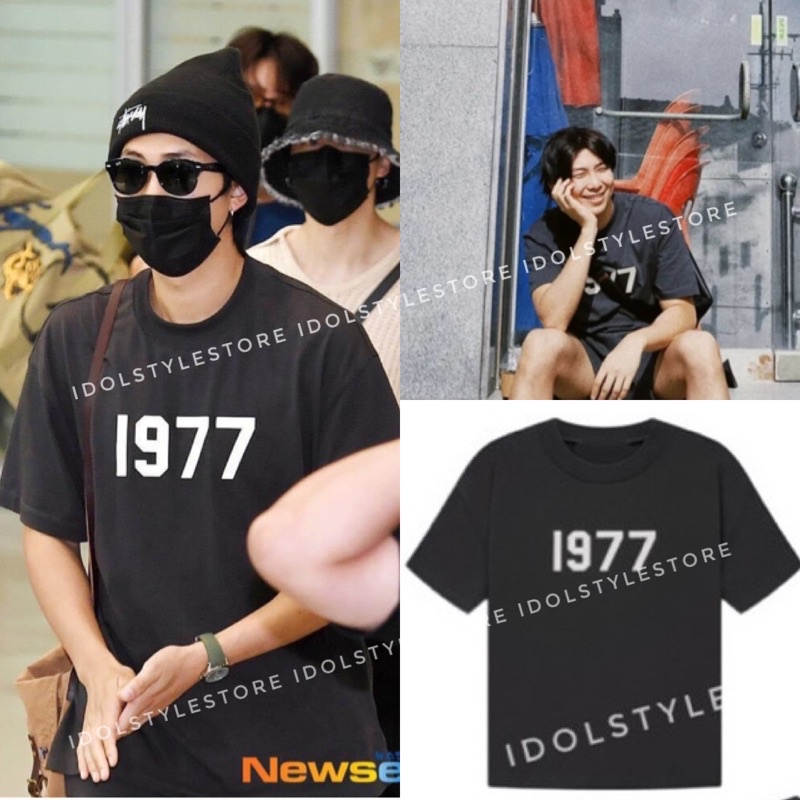 (Áo kèm card Idol) áo thun 1977 như RM BTS