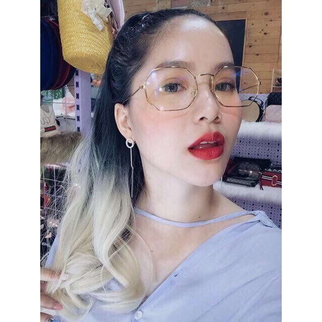 Kính Mắt Nữ Giả Cận Style Hàn Quốc Gọng Kính Thiết Kế Độc Đáo Mỏng Nhẹ, Chống Ánh Sáng Xanh