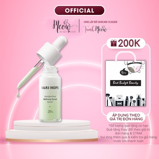 Tinh chất Varihope tẩy da chết hóa học sáng da mờ thâm AHA BHA PHA 20% serum Hàn Quốc 15ml