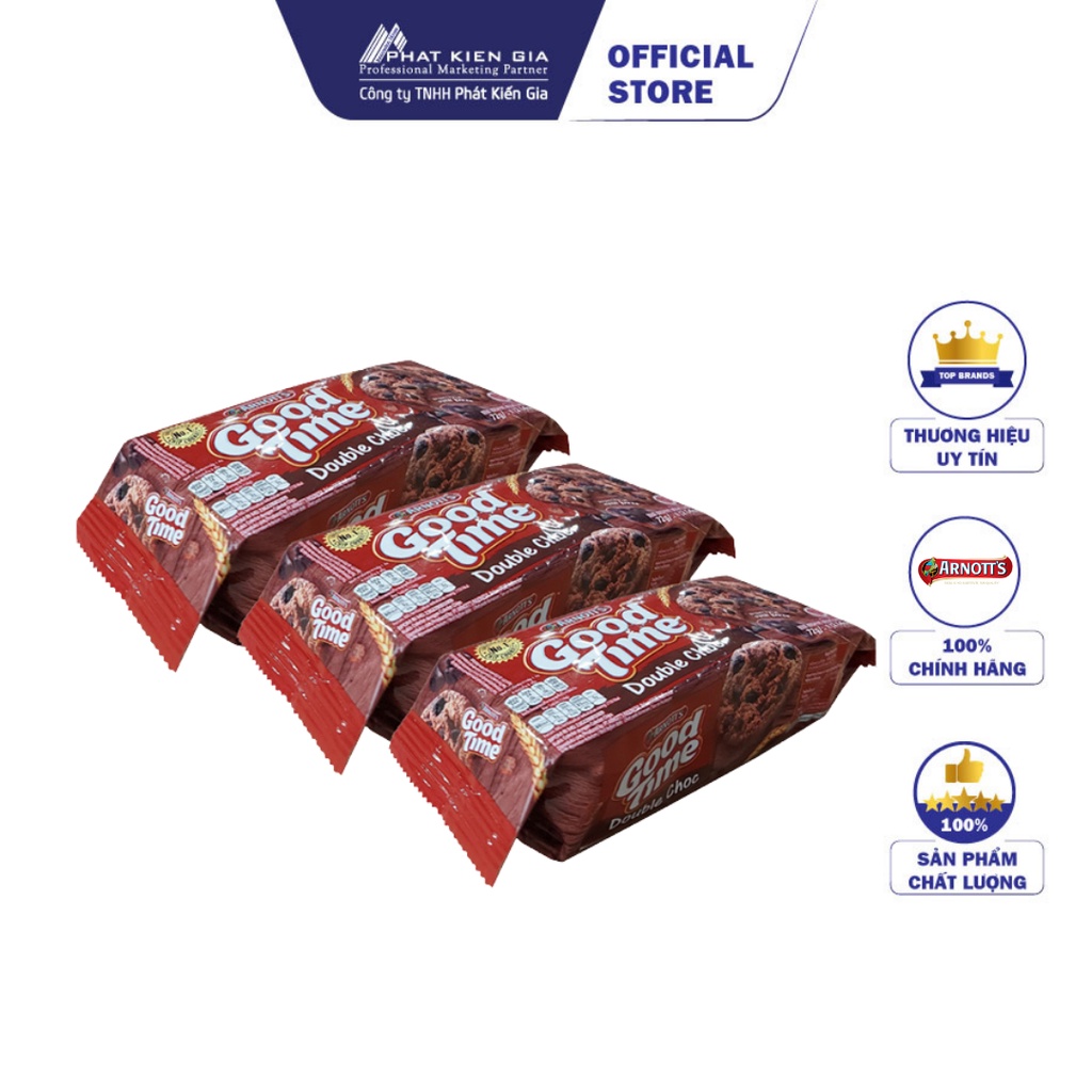 COMBO 3 Gói Bánh Quy Socola Arnott's GoodTime 72g
