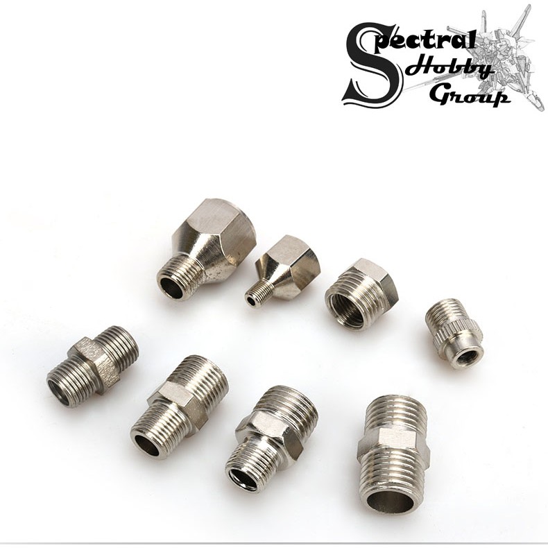 Dụng cụ các loại đầu kết nối chuyển thiết bị máy nén khí bút sơn airbrush compressor mô hình